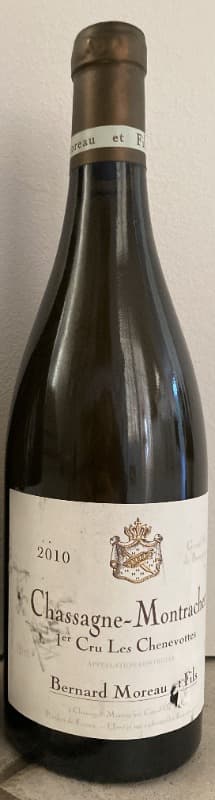 Chassagne-Montrachet, 1er cru Les Chenevottes, Bernard Moreau, 2010