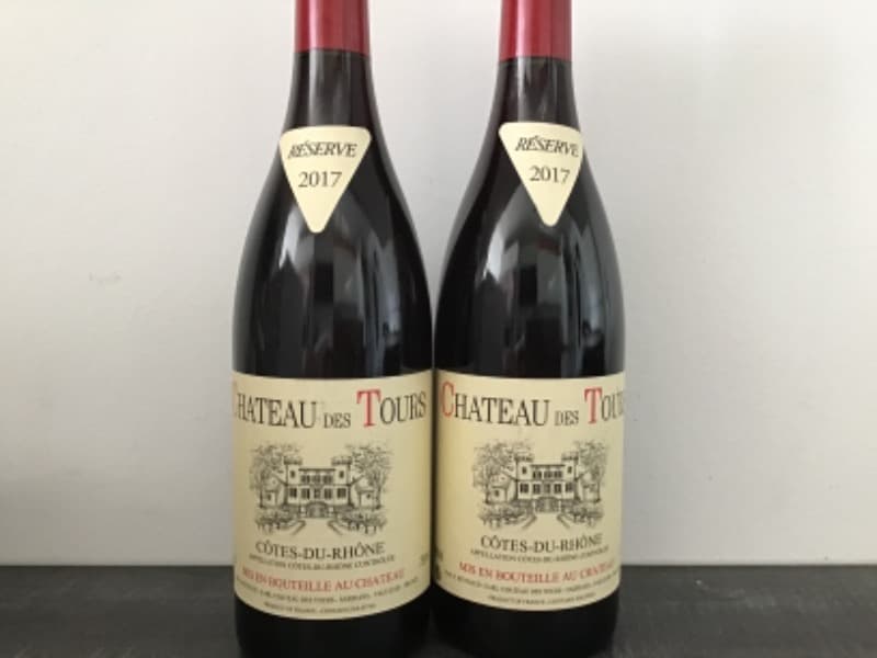 2 x Côtes-du-Rhône, Château des Tours, 2017