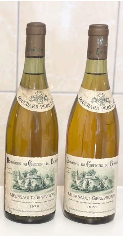 2 x Meursault, Genévrières, Bouchard Père & Fils, 1976
