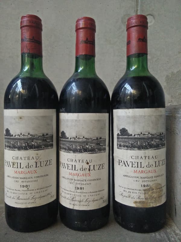 3 x Château Paveil de Luze, Margaux, 1981