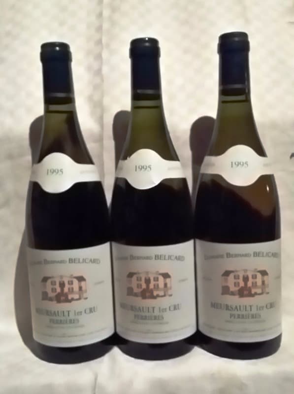 3 x Meursault, 1er cru Perrières, domaine Bernard Belicard, 1995