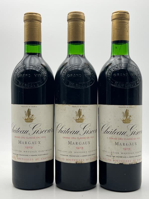3 x Château Giscours, Margaux, 1973
