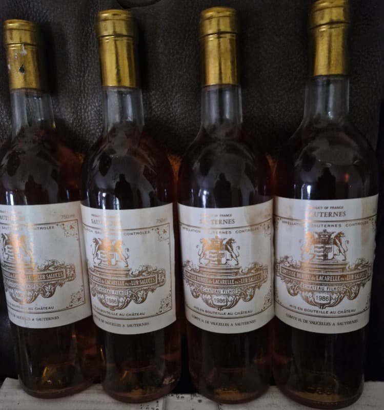 4 x Château Filhot, Sauternes, 1986