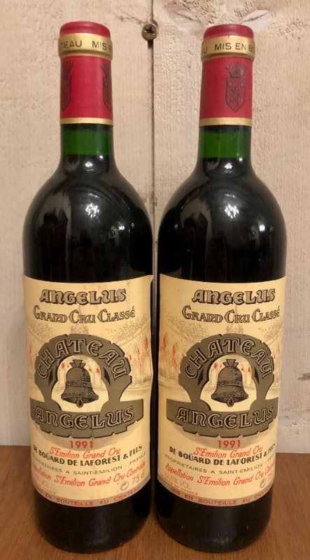 2 x château Angélus, Saint-Émilion Grand Cru, 1991