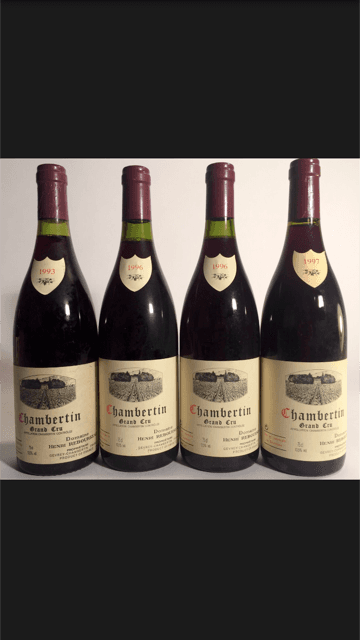4 x Chambertin, Grand Cru, Domaine Henri Rebourseau, 1x1993, 2x1996, 1x1997