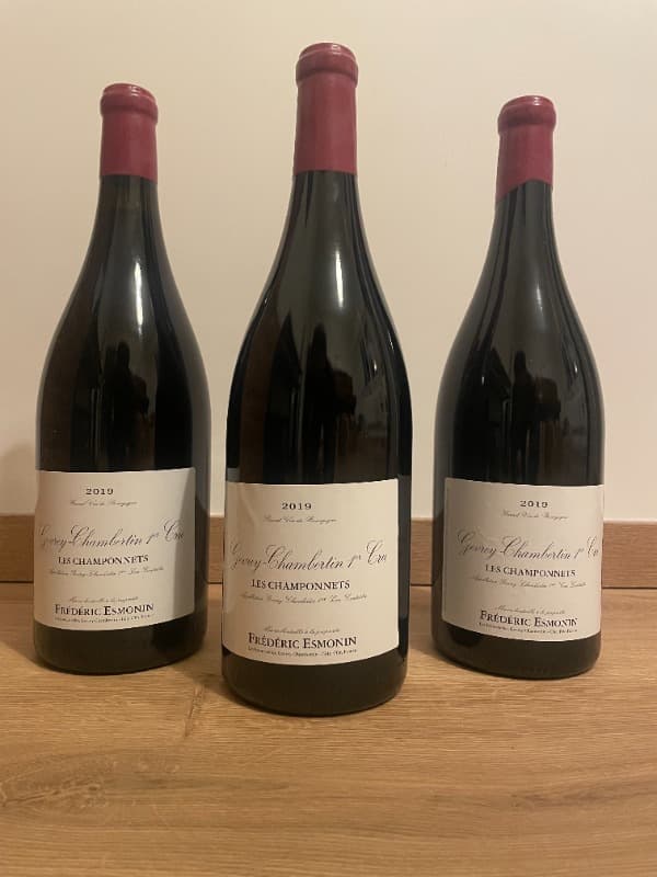3 x Gevrey-Chambertin, Les Champonnets 1er Cru, Domaine Frederic Esmonin, 2019 (Magnum)