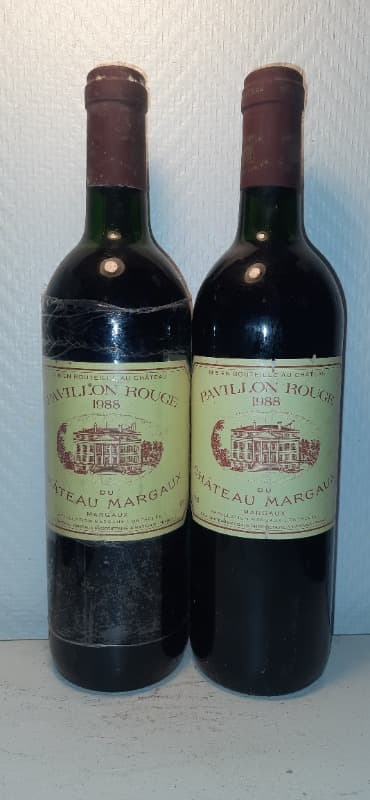 2 x Pavillon Rouge, château Margaux, Margaux, 1988