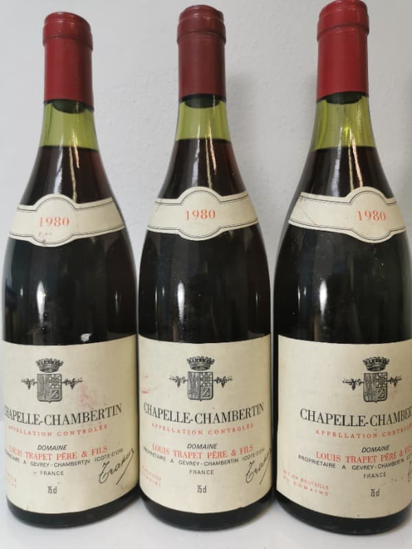 3 x Chapelle-Chambertin, Louis Trapet P&F, 1980