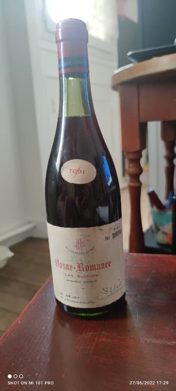 Vosne-Romanée, Les Suchots, J.B. Béjot, 1961