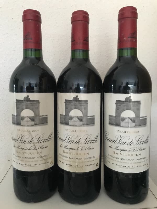 3 x Grand Vin de Léoville du Marquis Las Cases, Saint-Julien, 2001