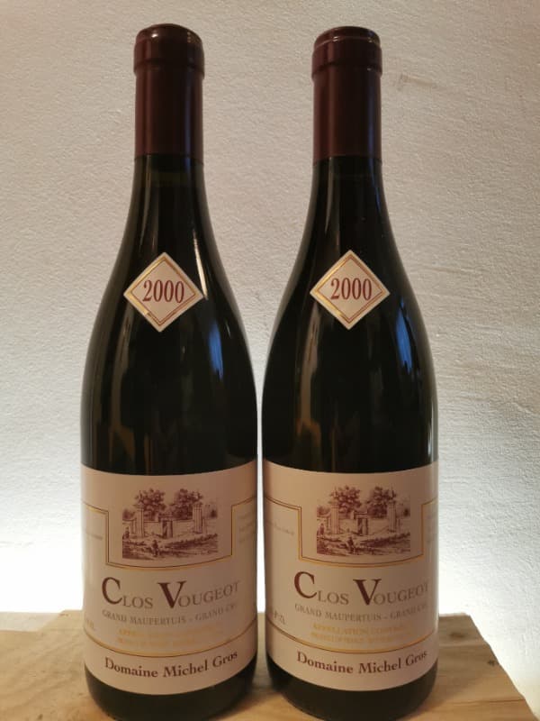 2 x Clos de Vougeot, Grand Cru - Grand Maupertuis, Domaine Michel Gros, 2000