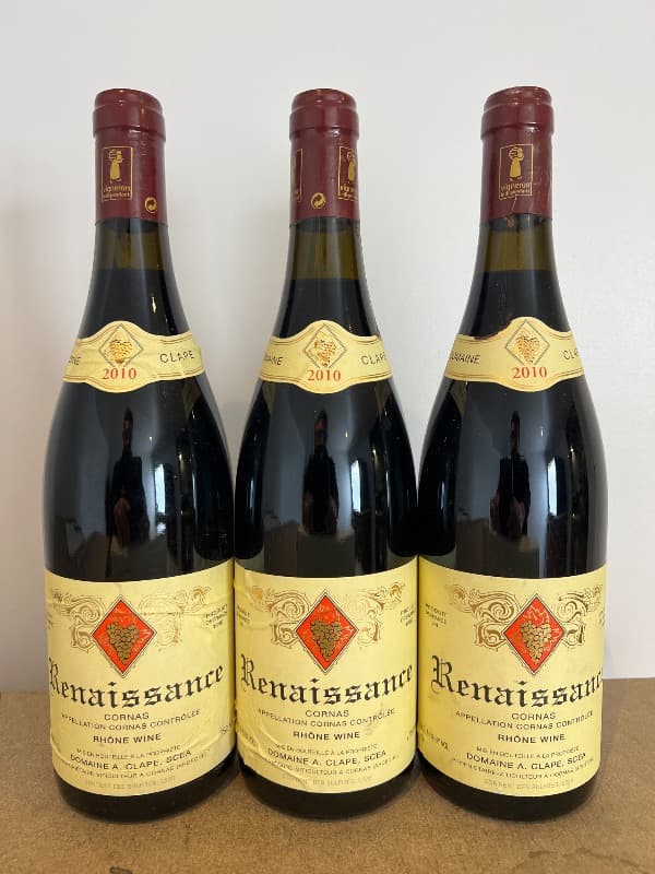 3 x Cornas, Renaissance, Domaine Auguste Clape, 2010