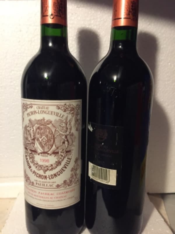 2 x Château baron Pichon Longueville, Pauillac, 1996