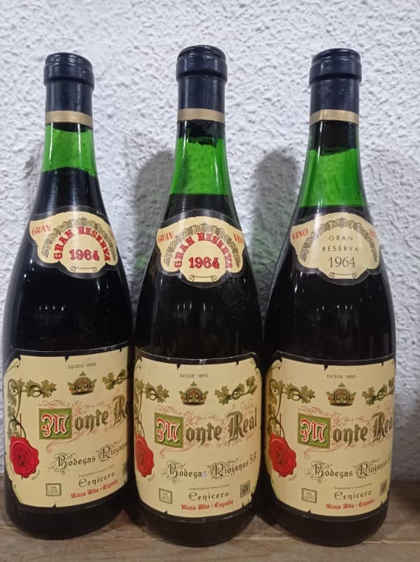3 x Gran Reserva, Monte Real G.R., Rioja, 1964