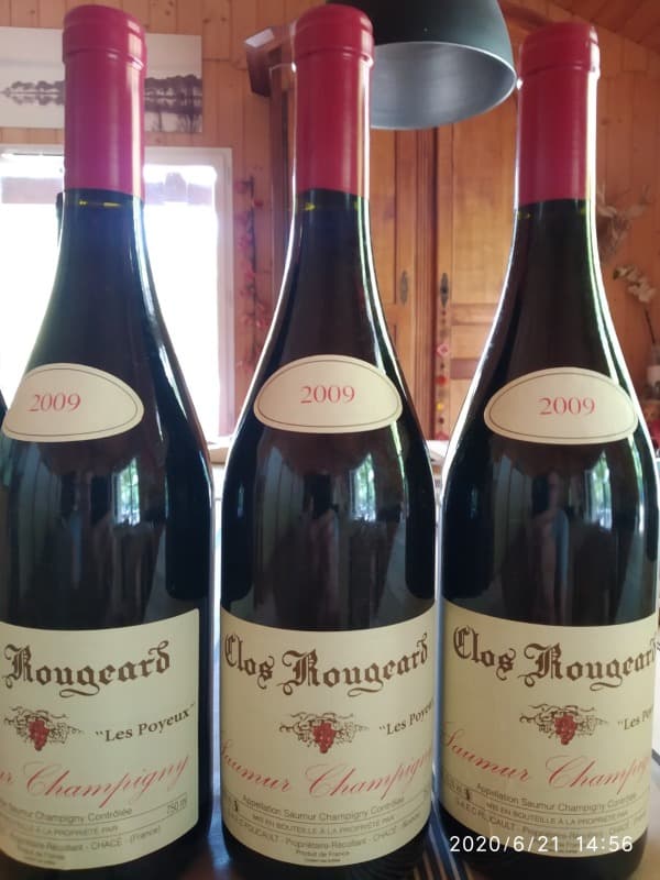 3 x Les Poyeux, Saumur Champigny, Clos Rougeard, 2009