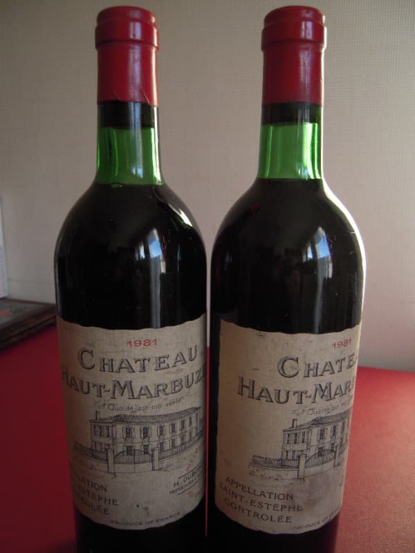 2 x château Haut-Marbuzet, Saint-Estèphe, 1981