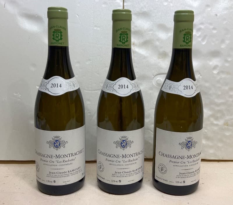 3 x Chassagne-Montrachet, 1er Cru - Les Ruchottes, Domaine Jean-Claude Ramonet, 2014