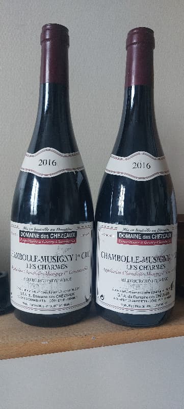2 x Chambolle-Musigny, 1er cru - Les Charmes, Domaine des Chezeaux (Mise Laurent Ponsot), 2016