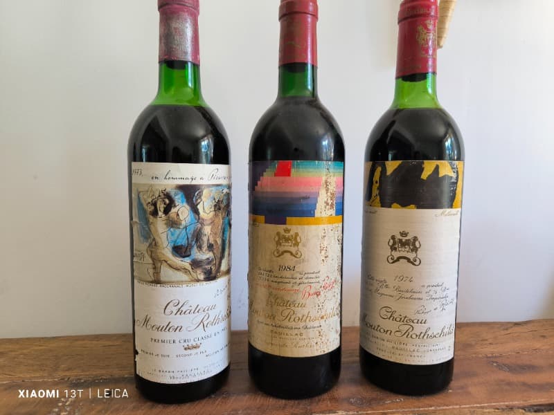 3 x château Mouton Rothschild, Pauillac, 1973/1974/1984