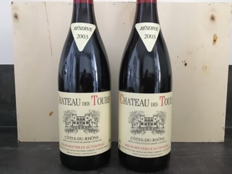 2 x Côtes-du-Rhône, Château des Tours, 2003