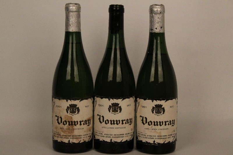 3 x Vouvray Sec, Clovis Lefèvre, 1961