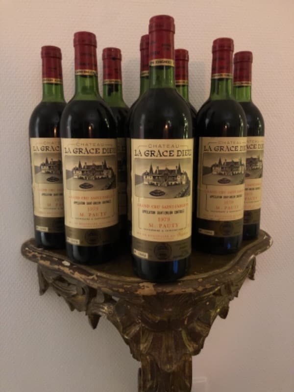 8 x Grand Cru, La grâce de dieu, Saint-Émilion, 1979