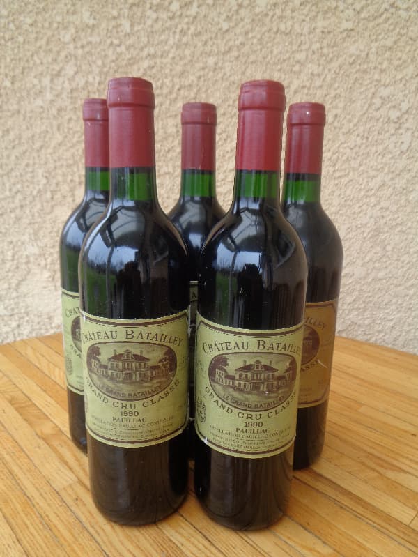 5 x G.C.C., Château BATAILLEY, Pauillac, 1990