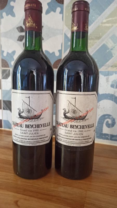 2 x château Beychevelle, Saint-Julien, 1988