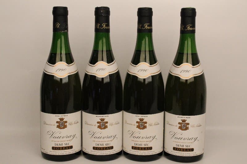 4 x Demi-Sec, Vouvray, Domaine du Clos Naudin, 1990
