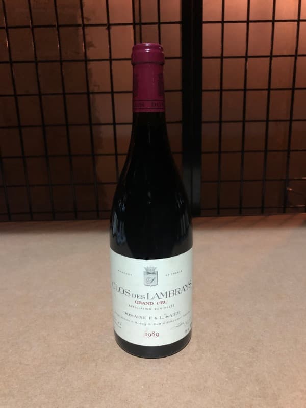 Clos-des-Lambrays, Grand Cru, Domaine des Lambrays, 1989