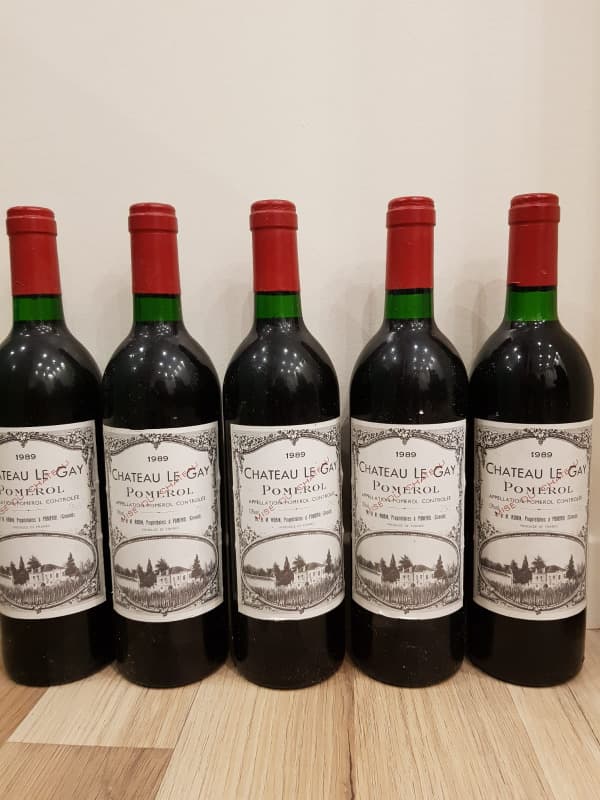 5 x CHATEAU LE GAY, Pomerol, 1989