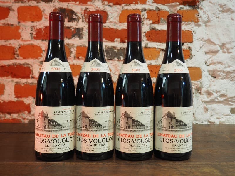 4 x Grand Cru, Château de la Tour,Clos-Vougeot, 2003