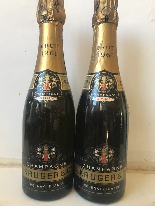 2 x Domaine Kruger, Champagne, 1961 (37.5cl)