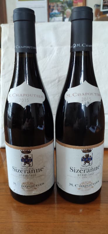 2 x Hermitage, Sizeranne, Chapoutier, 2015