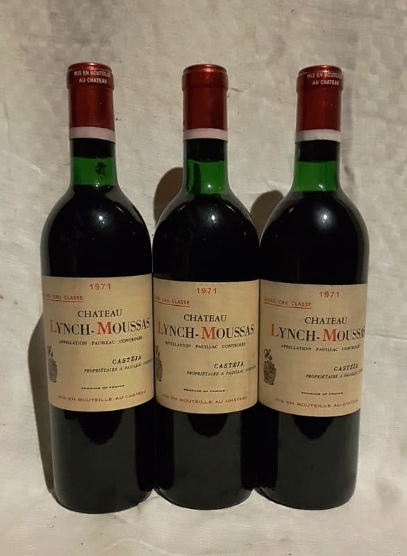 3 x Château Lynch Moussas, Pauillac, 1971