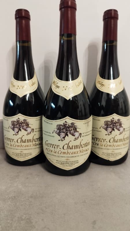 3 x Gevrey-Chambertin, 1er Cru Combes aux Moines, Philippe Leclerc, 2013