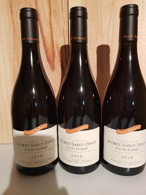 3 x Morey-Saint-Denis, 1er cru Clos Sorbet, DUBAND David, 2018