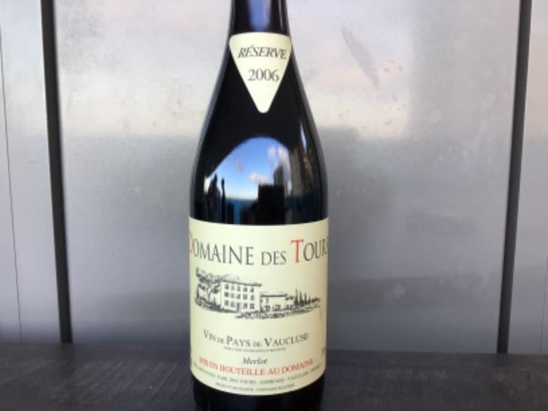 Vin de Pays du Vaucluse, Merlot, Domaine des Tours, 2006