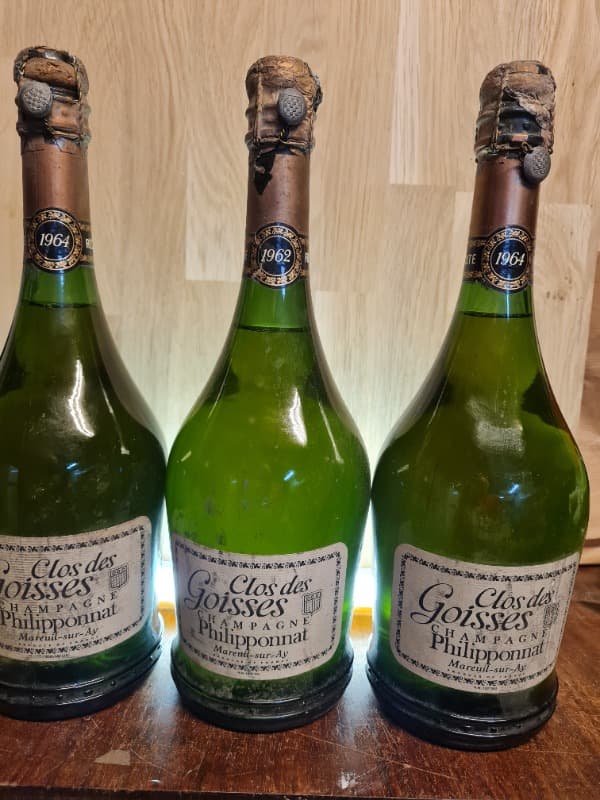 3 x clos des Goisses 2x1964/ 1x1962, Phipponnat, Champagne