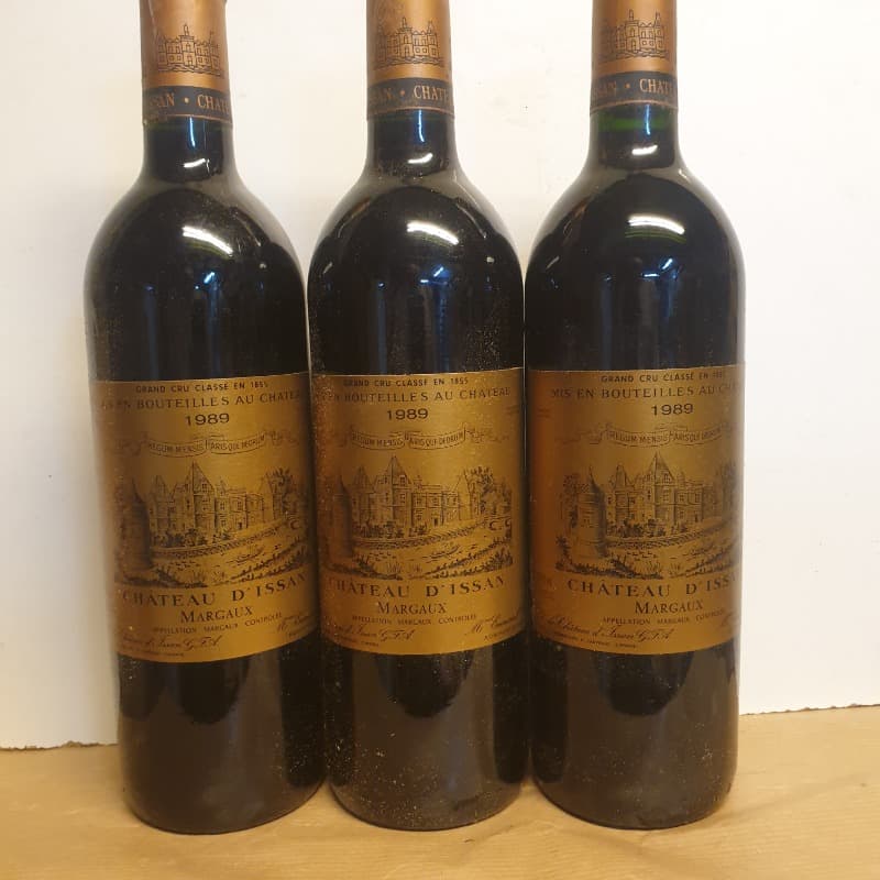 3 x château Issan, Margaux, 1989