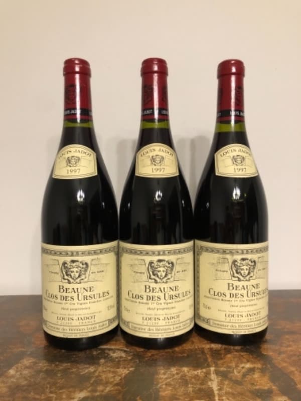 3 x Beaune, 1er Cru "Clos des Ursules", Domaine des Héritiers Louis Jadot, 1997