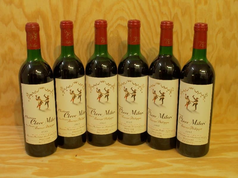 6 x Château Clerc Milon Mouton Rothschild, Pauillac, 1986