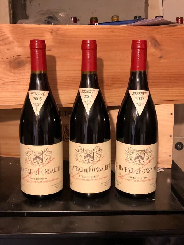 3 x Côtes-du-Rhône, Château de Fonsalette, 2005
