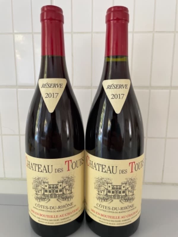 2 x Côtes-du-Rhône, Château des tours, 2017