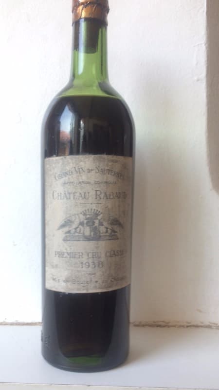 Château Rabaud, Sauternes, 1938