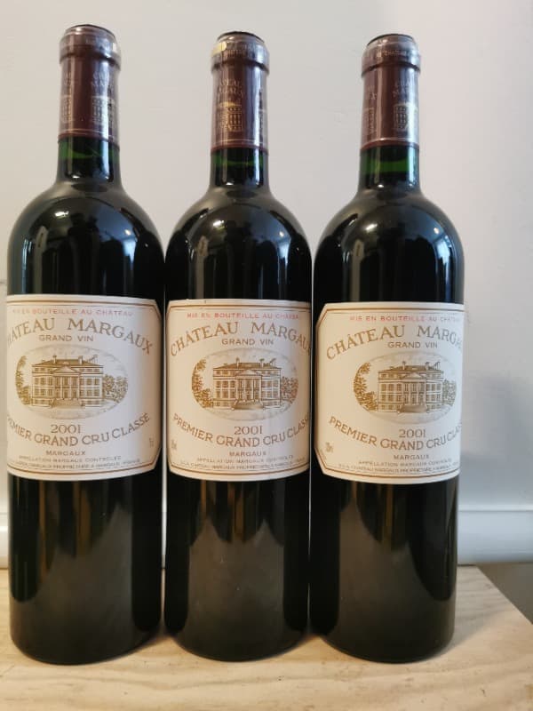 3 x Château Margaux, Margaux, 2001