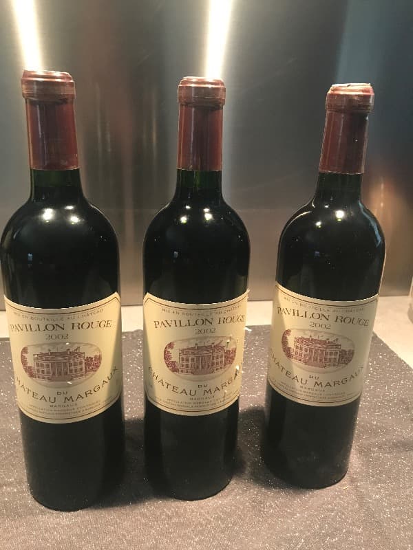 3 x Pavillon Rouge, Château Margaux, Margaux, 2002