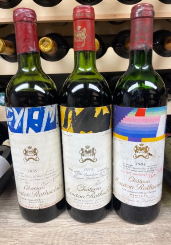3 x Château Mouton Rothschild, Pauillac 1974/1976/1984