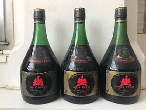 3 x Aigle Rouge, Brugerolle, Cognac Napoléon