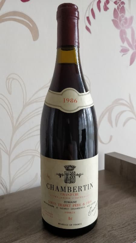 Chambertin, Grand Cru, Louis Trapet père et fils, 1986